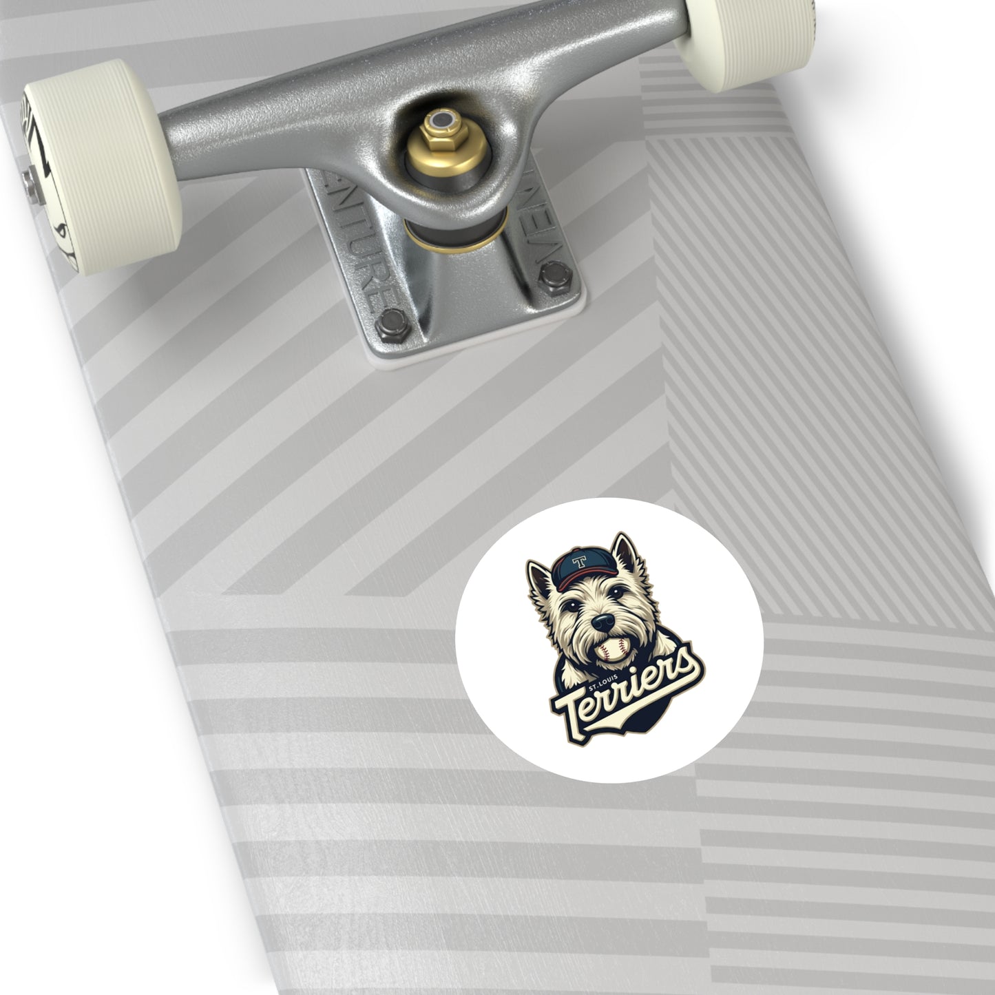 St. Louis Terriers / White Laptop Sticker