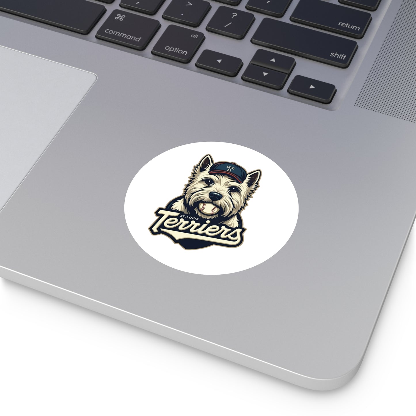 St. Louis Terriers / White Laptop Sticker
