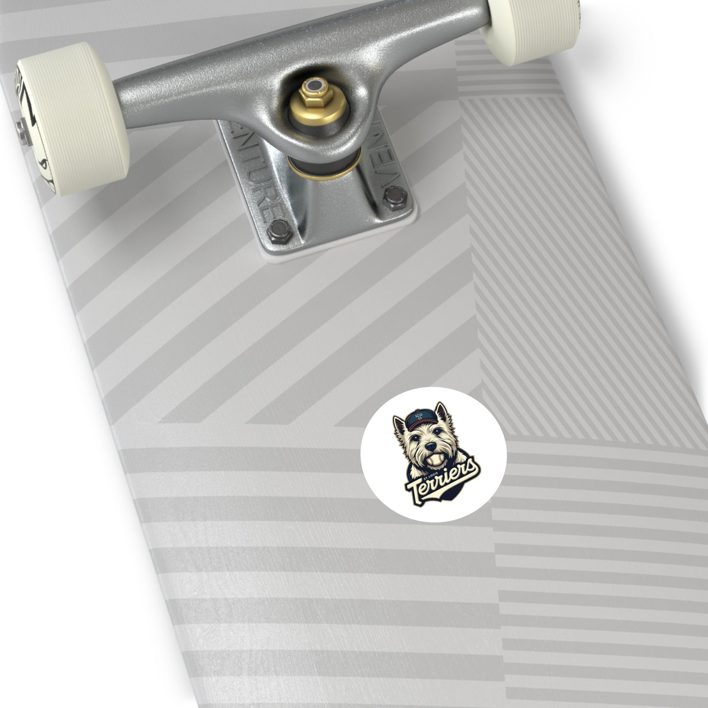 St. Louis Terriers / White Laptop Sticker