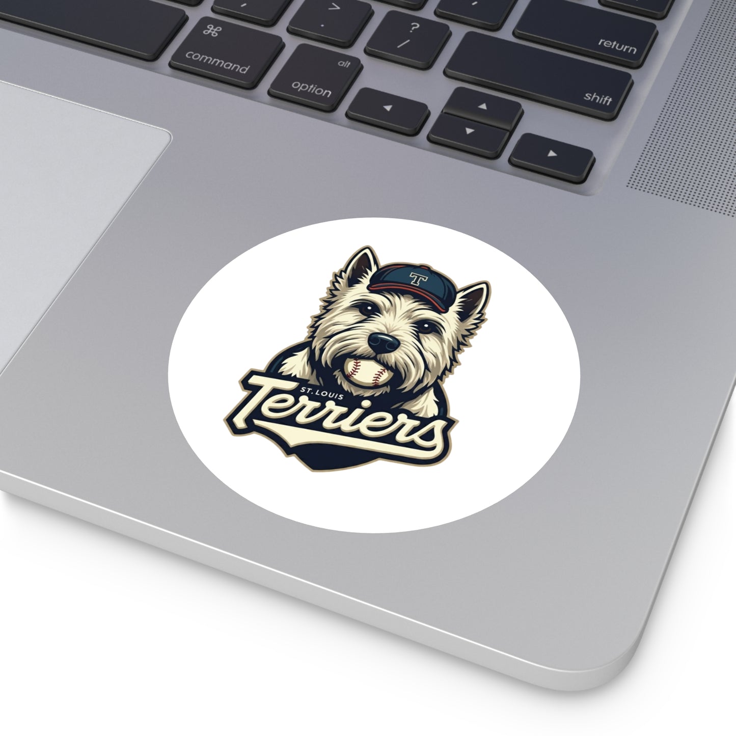 St. Louis Terriers / White Laptop Sticker