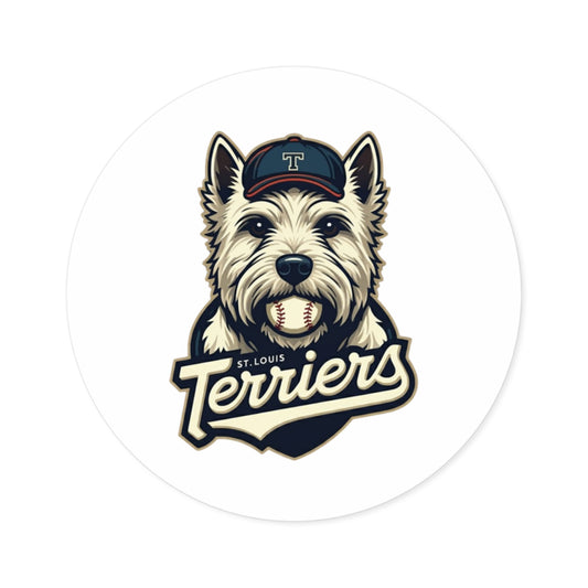 St. Louis Terriers / White Laptop Sticker