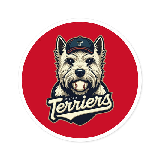 St. Louis Terriers / Red Laptop Sticker